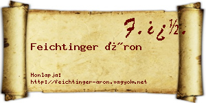 Feichtinger Áron névjegykártya